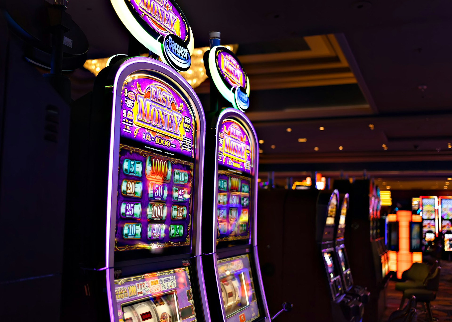 Casino interior with gaming areas and lounge
